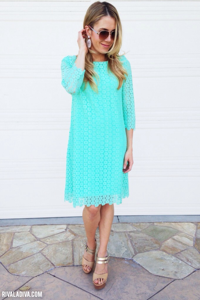 DIY Juicy Couture Inspired Mint Lace Dress - Riva la Diva