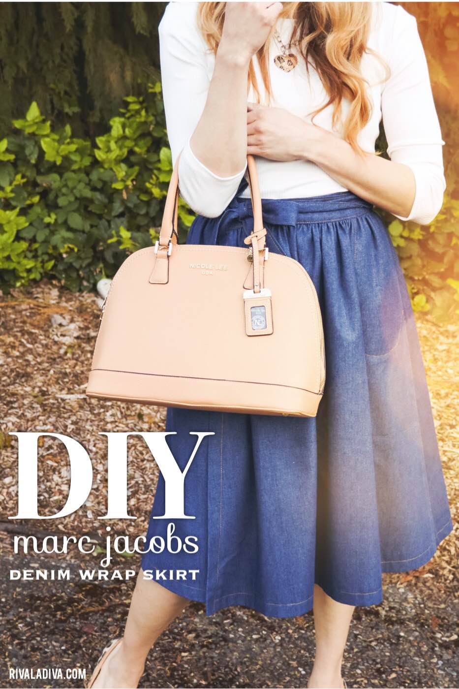 DIY Marc Jacobs inspired Wrap Denim Skirt