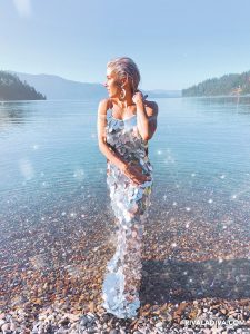Silver Sequin Dress, Paillette disc dress, Hollywood inspired